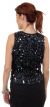 Hanging Sequins Covered Sleeveless Blouse back
